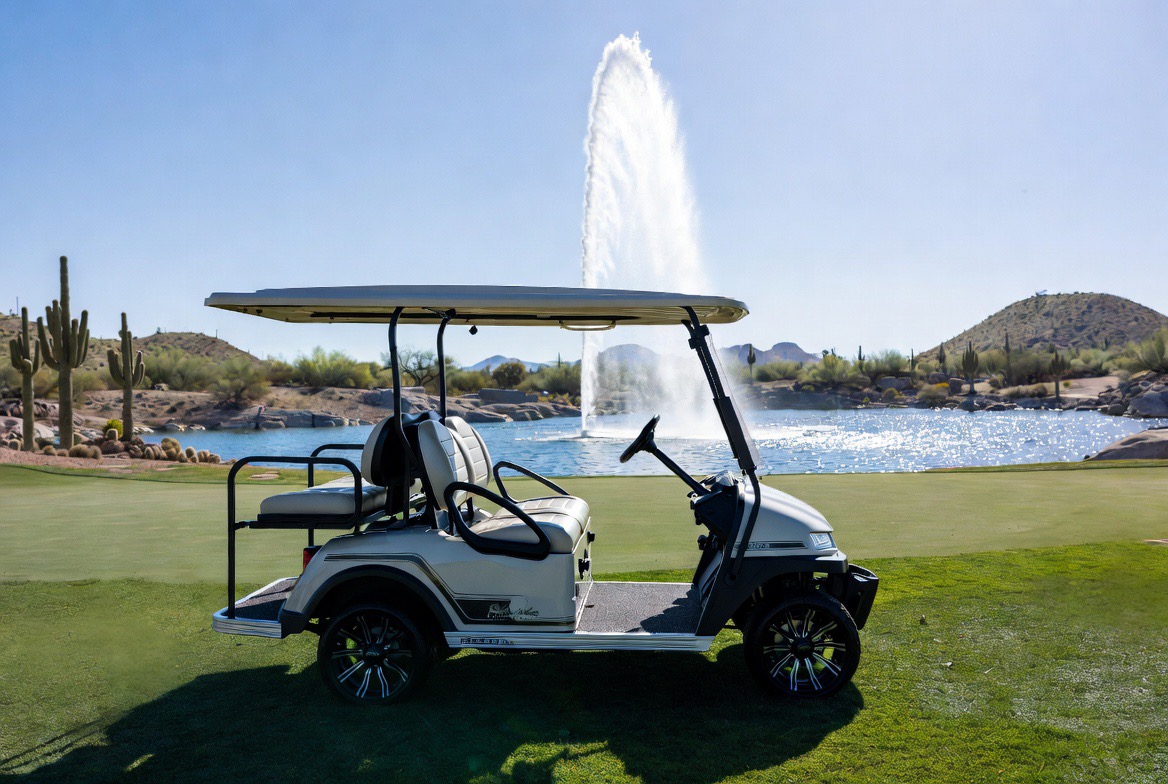 Silver Cart at Fountain